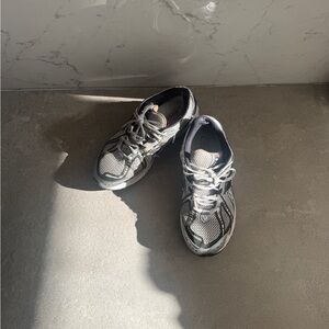 New Balance Chunky Dad Sneakers, Metallic and White